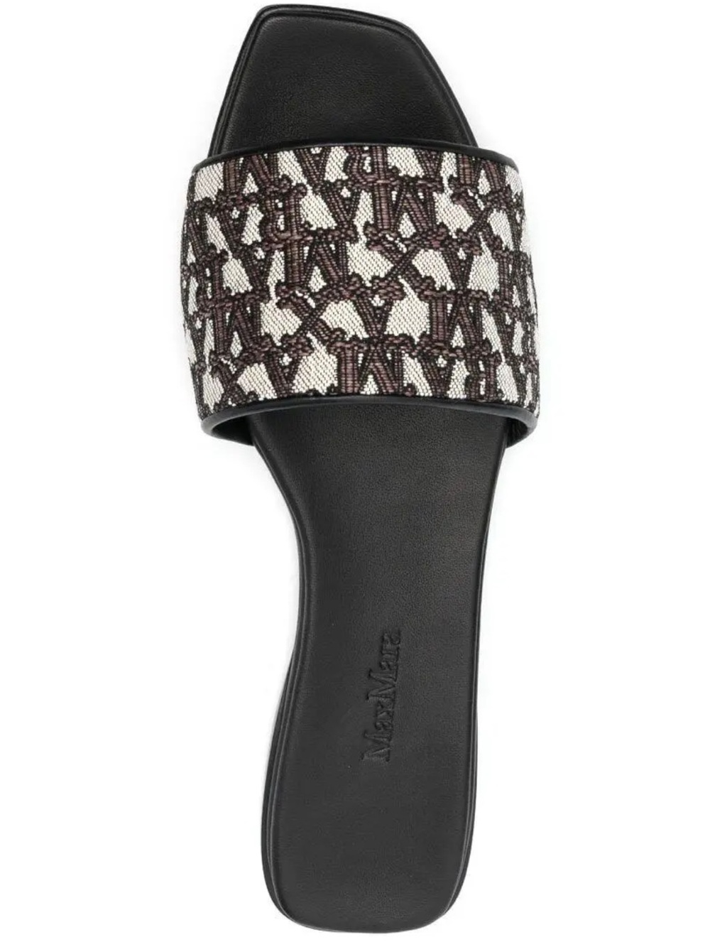 MaxMara Fridac Logo Jacquard "MaxMaraGram" logoleather slides 40 10(US)